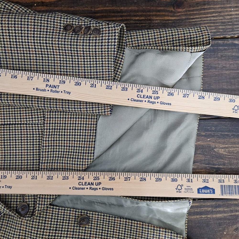 Coorbin Men's Sport Coat Blazer Two Button Houndstooth multi-color wool 42S - Picture 5 of 13
